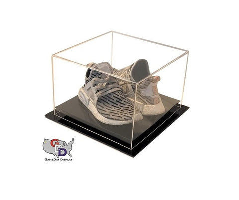 Image of Acrylic Desk Top Small Shoe Pair Display Case - Size 11 and Under