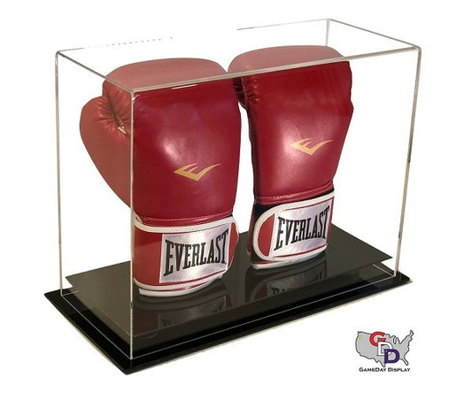 Acrylic Desk Top Vertical Double Boxing Glove Display Case