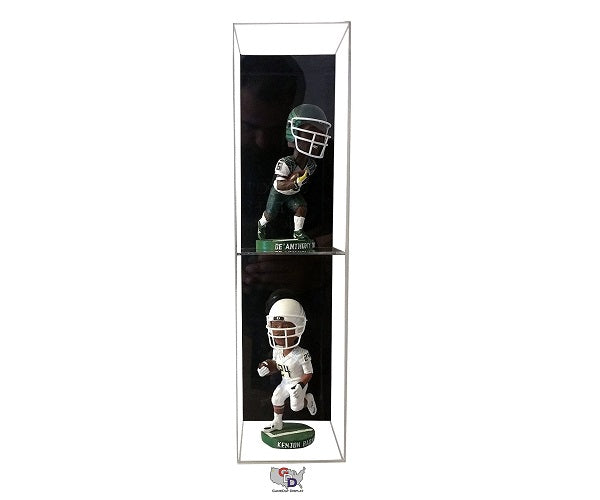 Acrylic Wall Mount Vertical Double Bobblehead Display Case