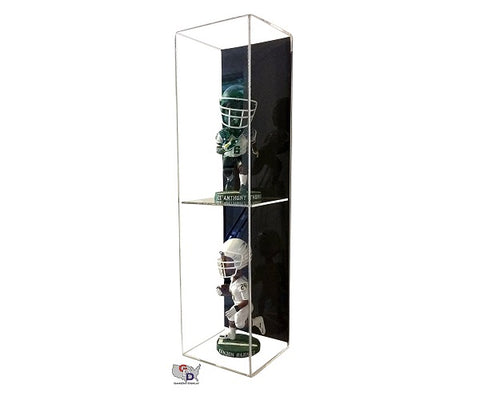 Image of Acrylic Wall Mount Vertical Double Bobblehead Display Case