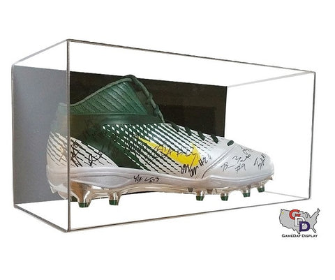 Image of Acrylic Wall Mount Large Shoe Display Case - Size 17 and Under