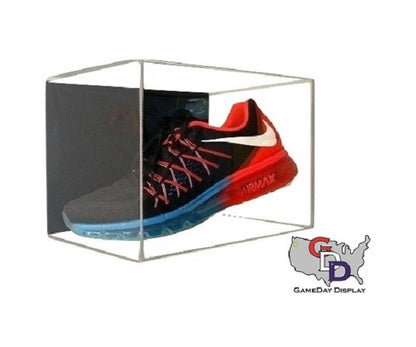 Acrylic Wall Mount Small Shoe Display Case - Size 11.5 and Under