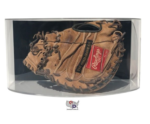 Curved Acrylic Wall Mount Baseball Glove Display Case
