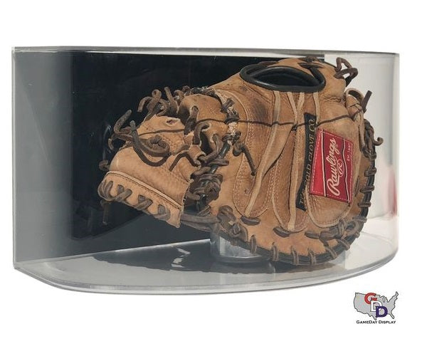 Curved Acrylic Wall Mount Baseball Glove Display Case