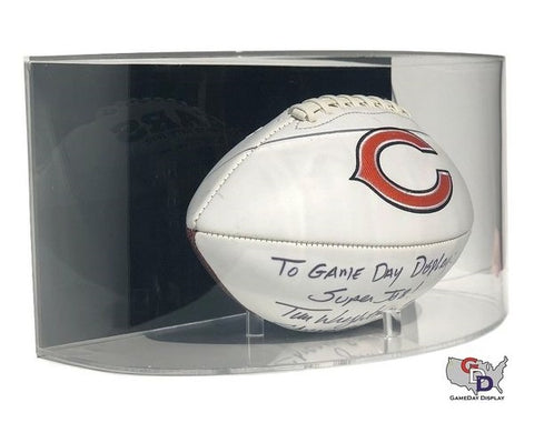 Image of Curved Acrylic Wall Mount Full Size Football Display Case