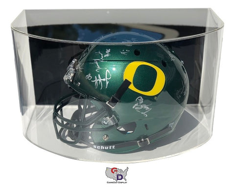 Image of Curved Acrylic Wall Mount Full Size Football Helmet Display Case