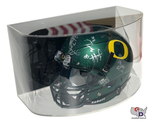 Image of Curved Acrylic Wall Mount Full Size Football Helmet Display Case