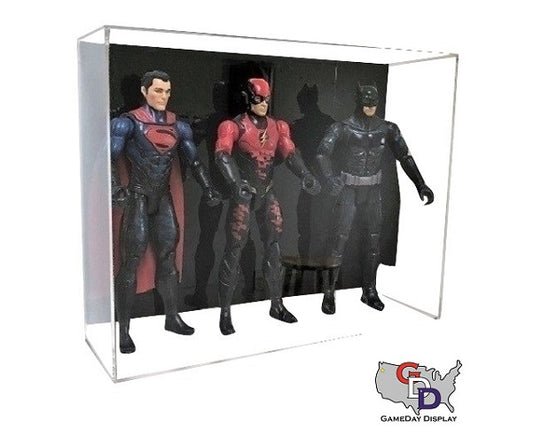 Acrylic Wall Mount Triple Action Figure Display Case