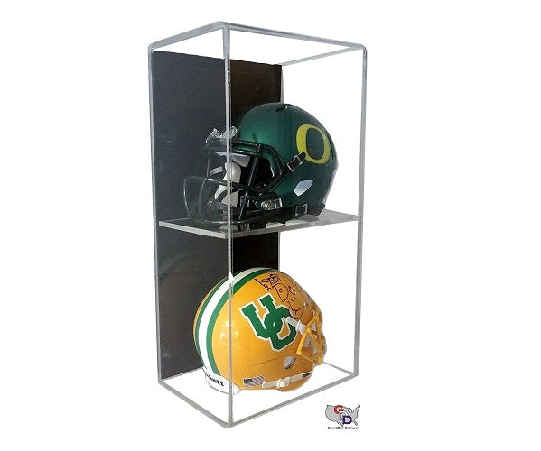 Acrylic Wall Mount Vertical Double Mini Helmet Display Case